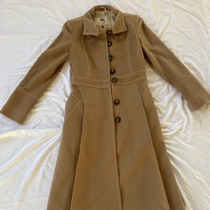 Vintage Burberry cashmere wool camel coat